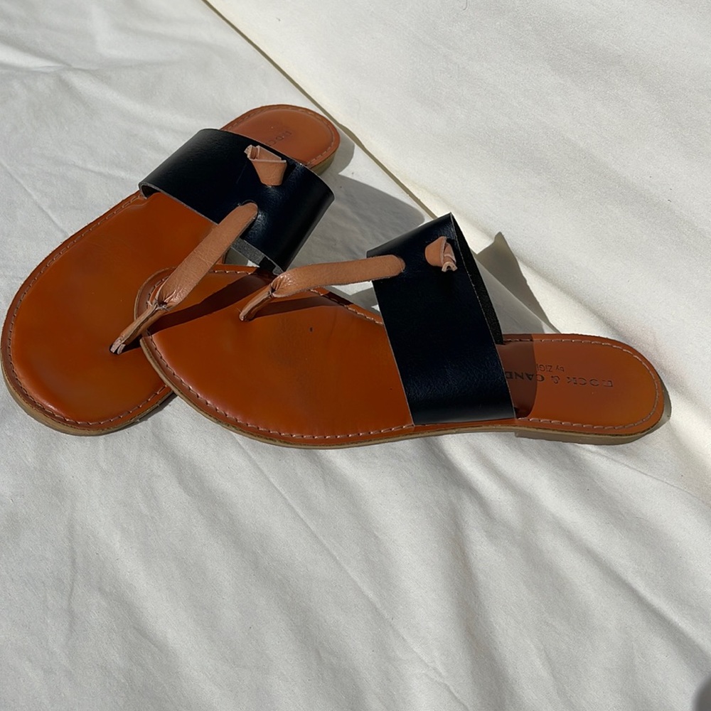 Black and Camel ZiGi sandals
